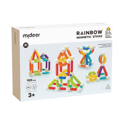 Rainbow Magnetic Sticks - 100pcs