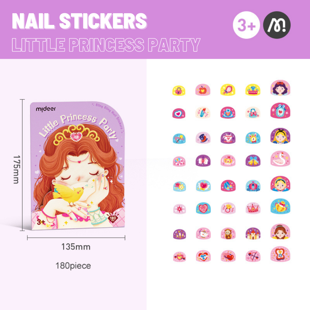 Bling Bling Nail Stickers - Little Princess Party (180 pcs)