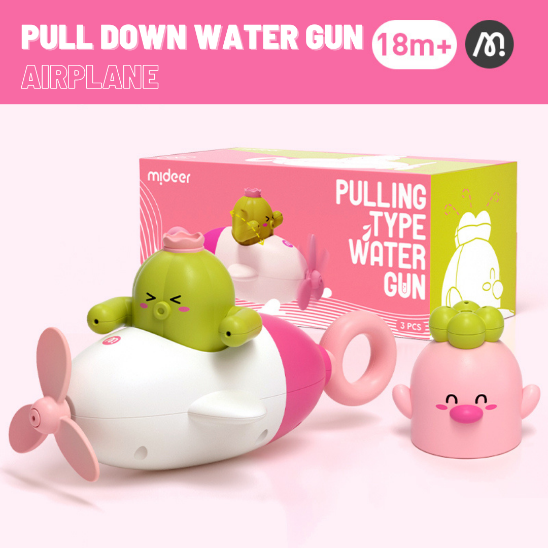 Pull Down Water Gun - Pink Airplane