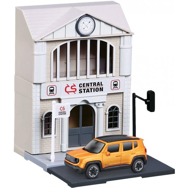 Bburago City 1:43 Train Station Playset