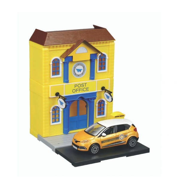 Bburago 1:43 StreetFire City Post Office Playset with Toy Car