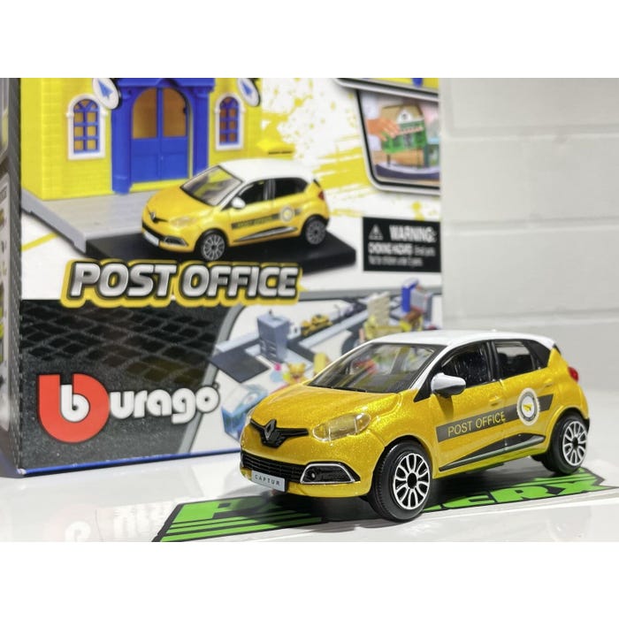 Bburago 1:43 StreetFire City Post Office Playset with Toy Car