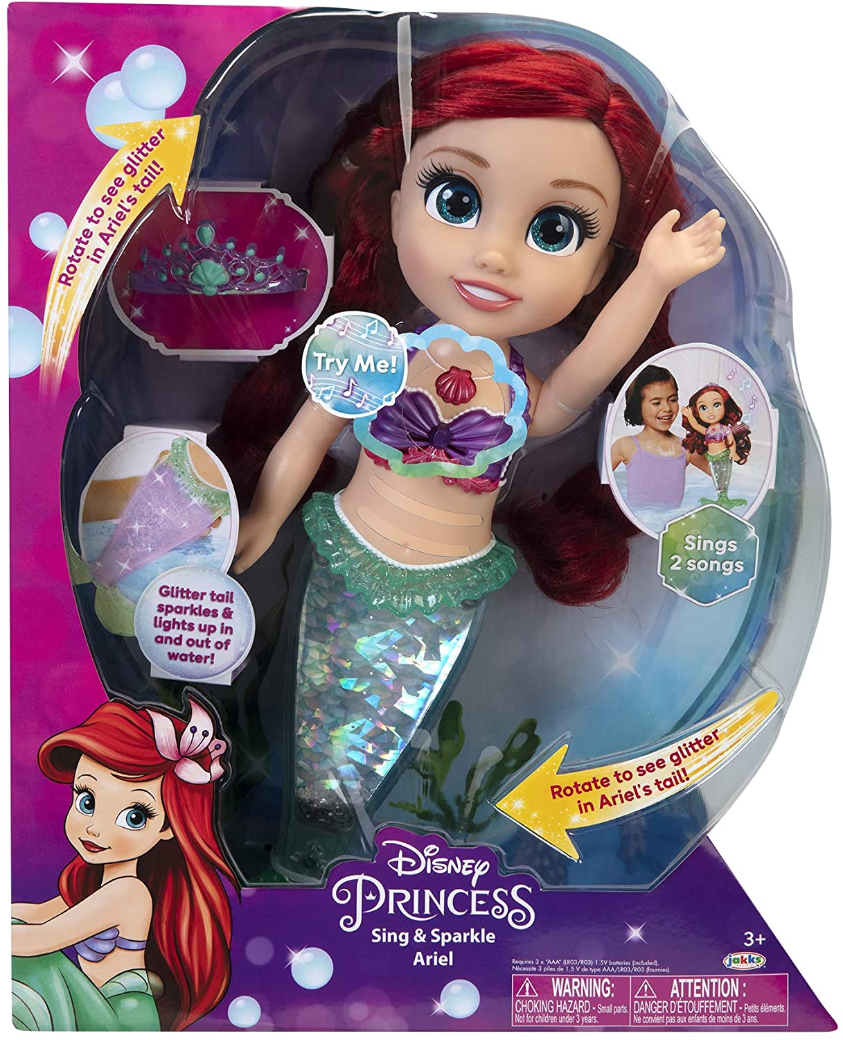 Disney Princess Ariel 14-Inch Doll Sing and Sparkle