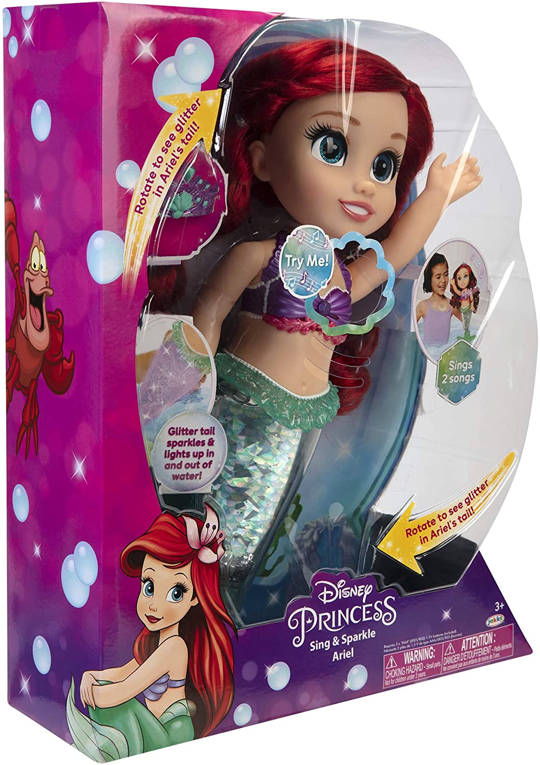 Disney Princess Ariel 14-Inch Doll Sing and Sparkle