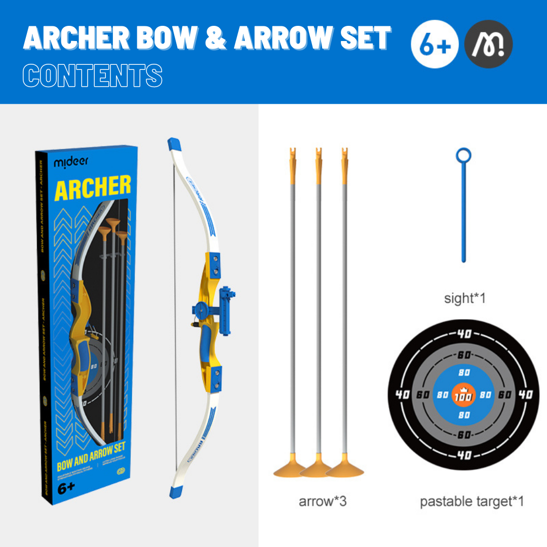 Archery - Bow & Arrow Set - Blue (Target Included)