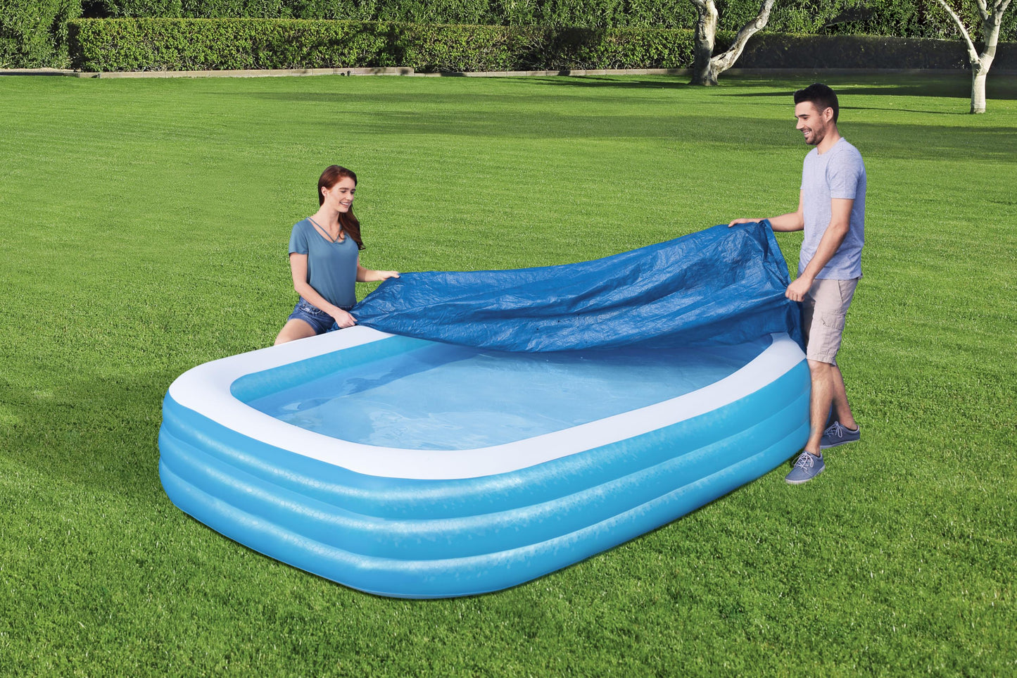 Bway Pool Cover Flowclear 305X183Cm