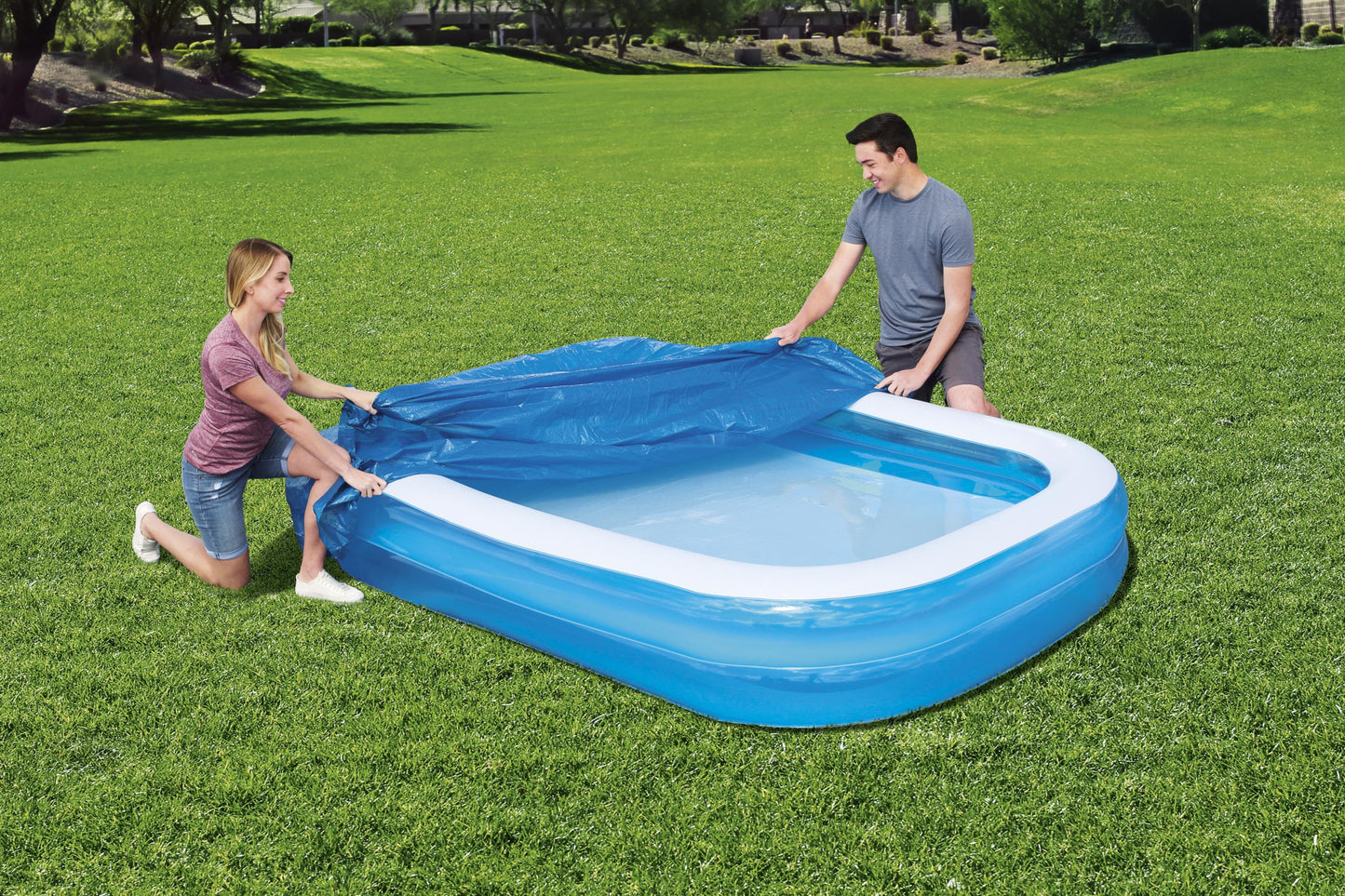 Bway Pool Cover Flowclear 262X175X51Cm