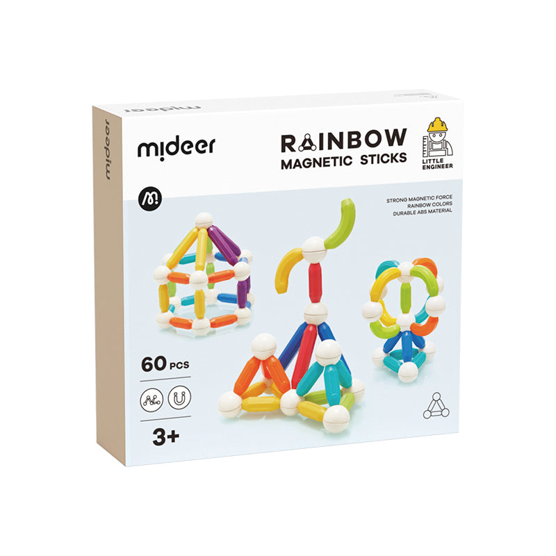 Rainbow Magnetic Sticks - 60pcs