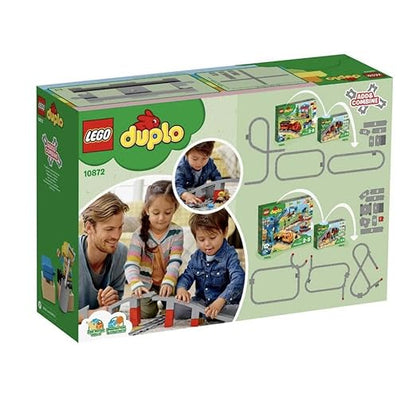 LEGO DUPLO Town Train Bridge and Tracks Building Blocks for Kids (Multicolor, 2 to 5 Years, 10872) -26 Pieces