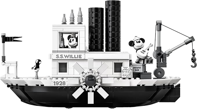 LEGO Ideas 21317 Disney Steamboat Willie Building Kit (751 Pieces)