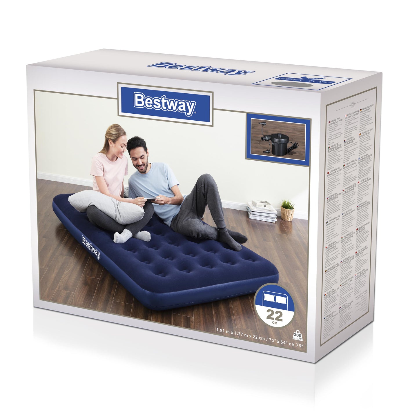 Bway Airbed Outd Hdacpump Ful 191X137X22