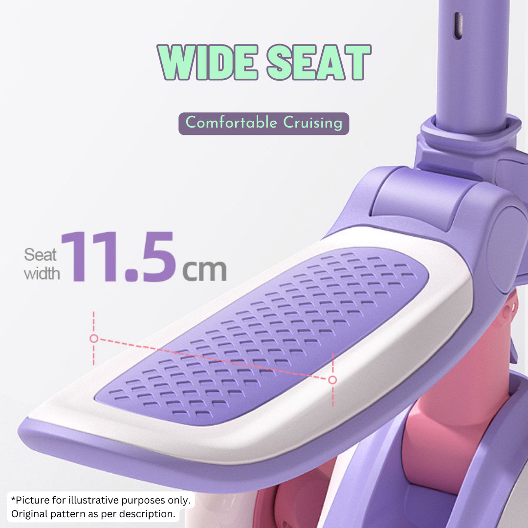 2-in-1 Foldable Scooter - Galaxy Purple