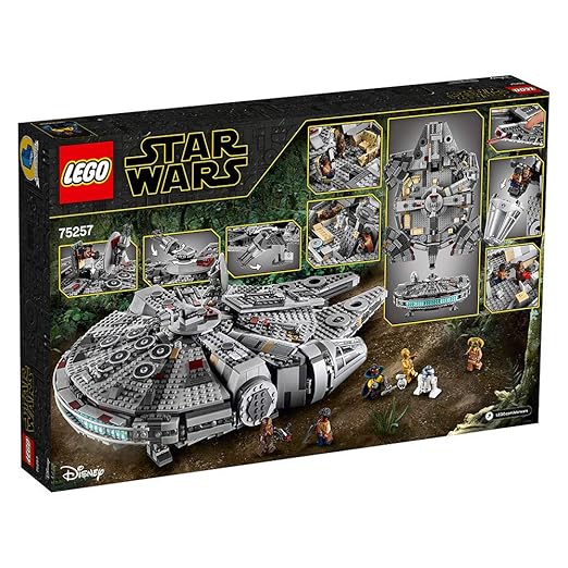 LEGO Millennium Falcon Building Blocks for Kids (1351 Pcs) 75257,Multicolor