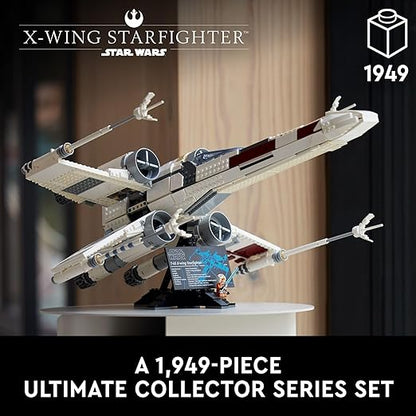 LEGO Star Wars Ultimate Collector Series X-Wing Starfighter Building Set for Adults, Star Wars Collectible for Build and Display with Luke Skywalker Minifigure, Fun Gift Idea for Star Wars Fans, 75355