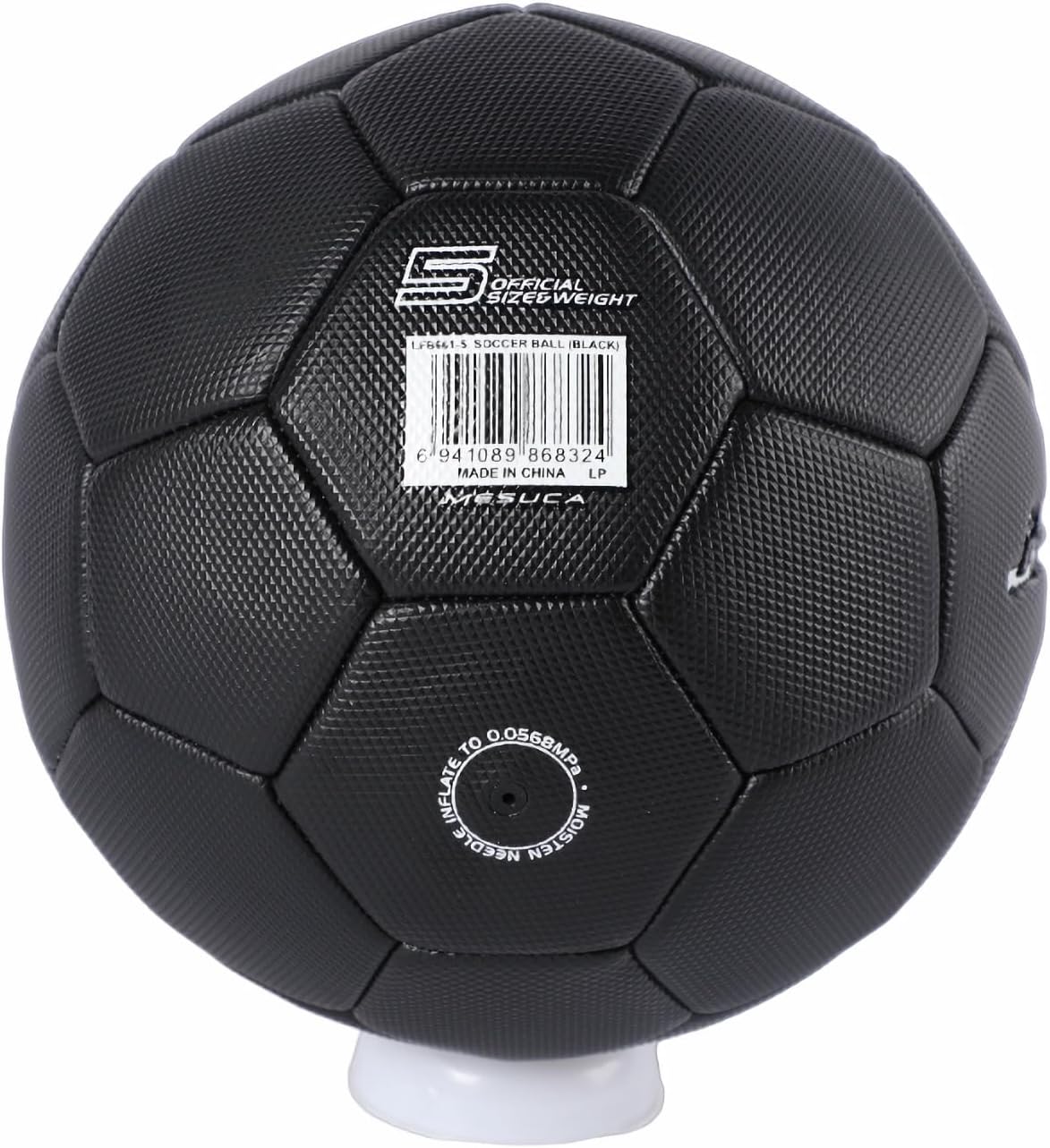 LAMBORGHINI #3 MACHINE SEWING PVC SOCCER BALL - BLACK (Size 3)