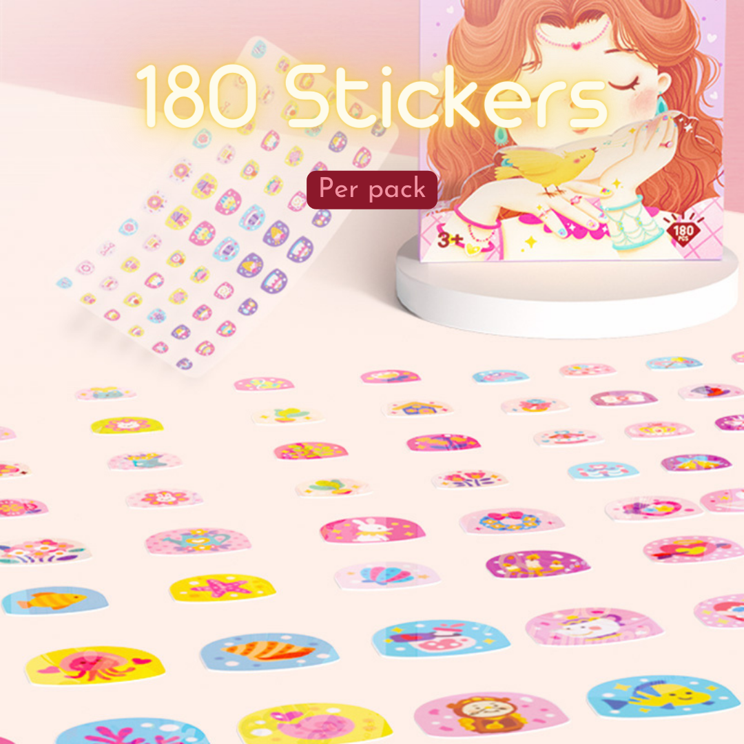 Bling Bling Nail Stickers - Little Princess Party (180 pcs)