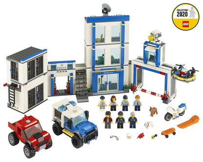 LEGO 60246 City Police Station Building Set with 2 Truck Toys, Light & Sound Bricks, Drone and Motorbike (Multicolour) (743 pieces)