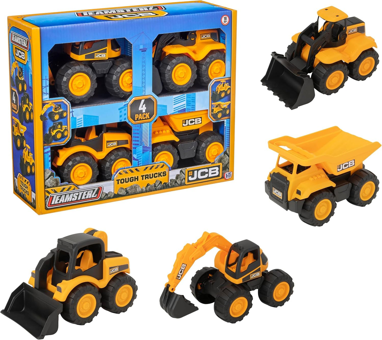 TZ JCB 7" TOUGH TRUCKS 4PK