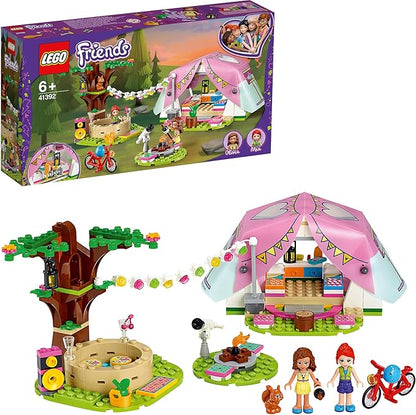 LEGO 41392 Friends Nature Glamping Outdoor Adventure Playset with Tent&Olivia&Mia Mini Dolls,Multicolor, 241 Pcs