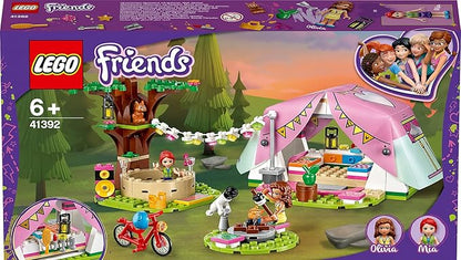 LEGO 41392 Friends Nature Glamping Outdoor Adventure Playset with Tent&Olivia&Mia Mini Dolls,Multicolor, 241 Pcs