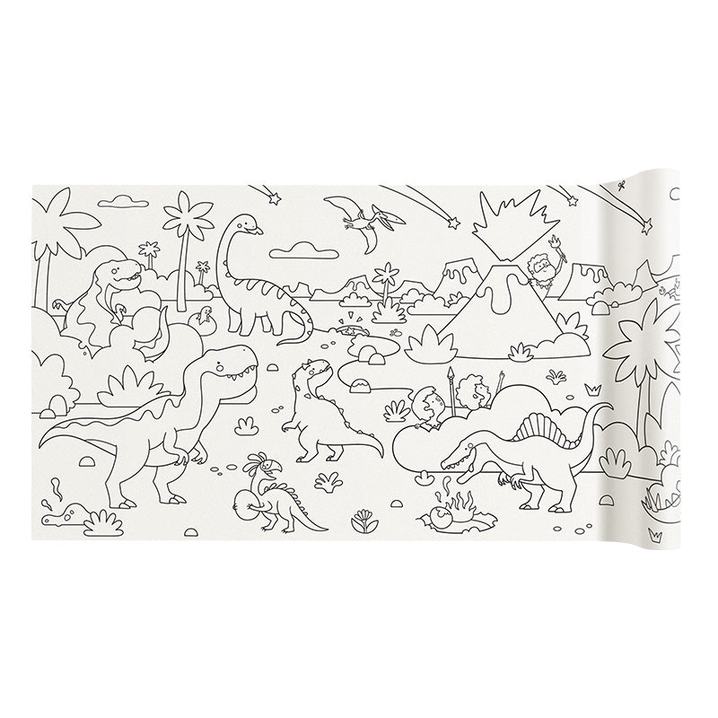 Self Adhesive Coloring Roll - Dinosaurs (4M)