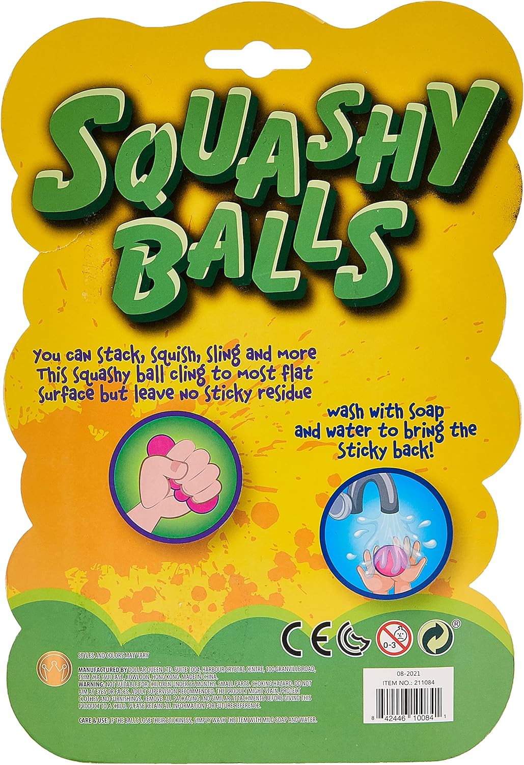 STICKY SQUISHY BALL 6PK