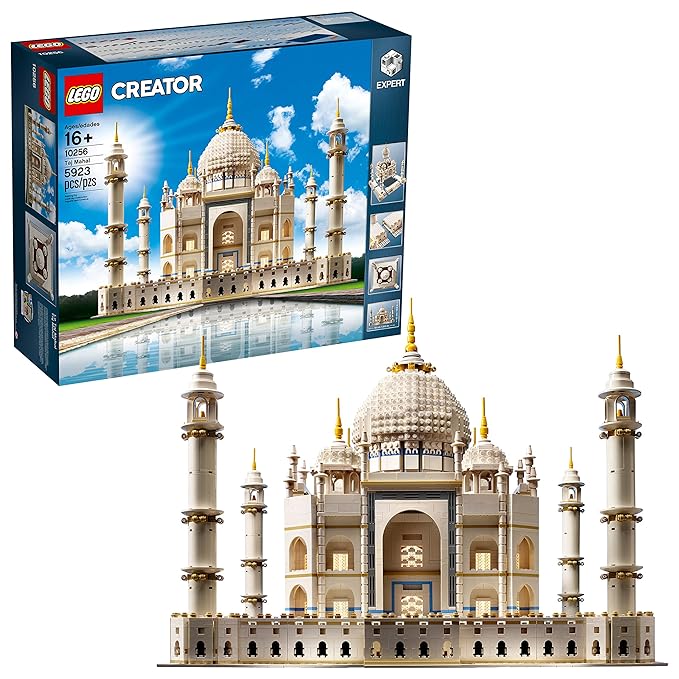 LEGO Creator Expert Taj Mahal 10256 Building Kit&Architecture Model,Perfect Set For Older Kids&Adults (5923 Pieces),White