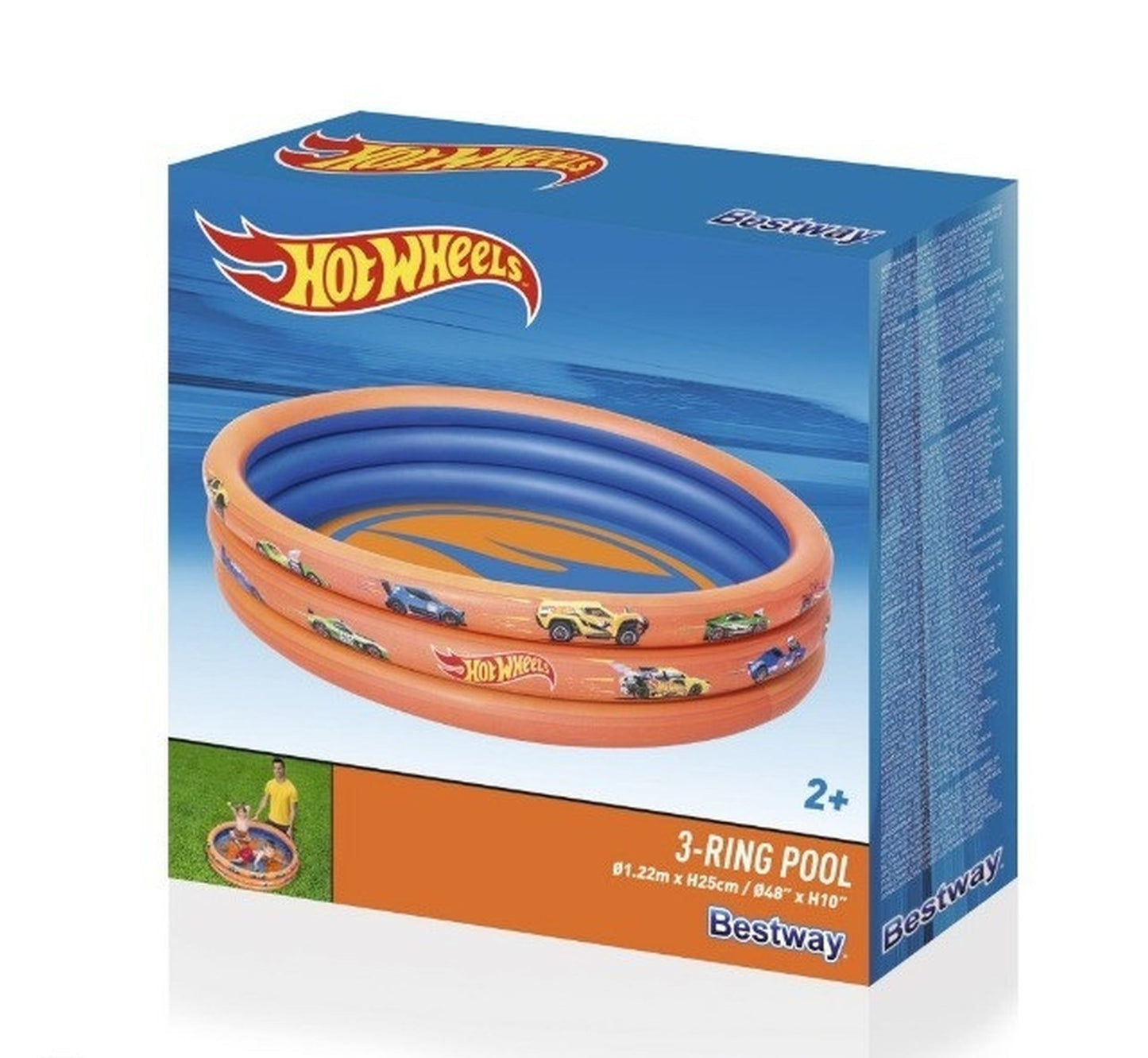 Bway Hot Wheels Pool 3-Ring 122X25