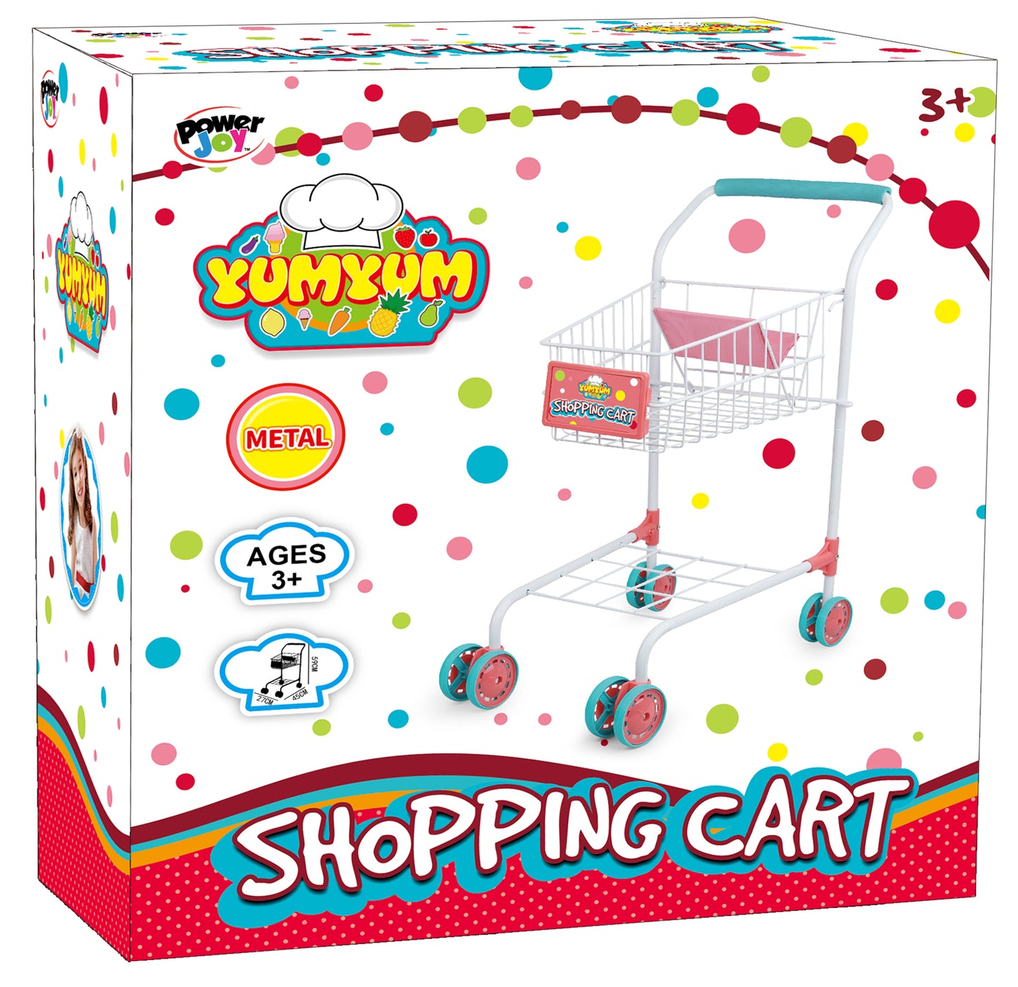 Power Joy Yumyum Metal Shopping Cart