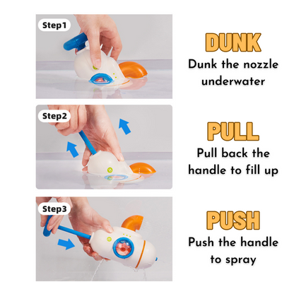 Pull Down Water Gun - Blue Submarine