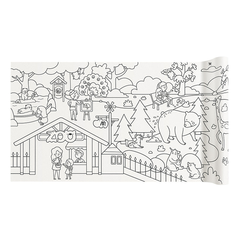 Self Adhesive Coloring Roll - Zoo (4M)