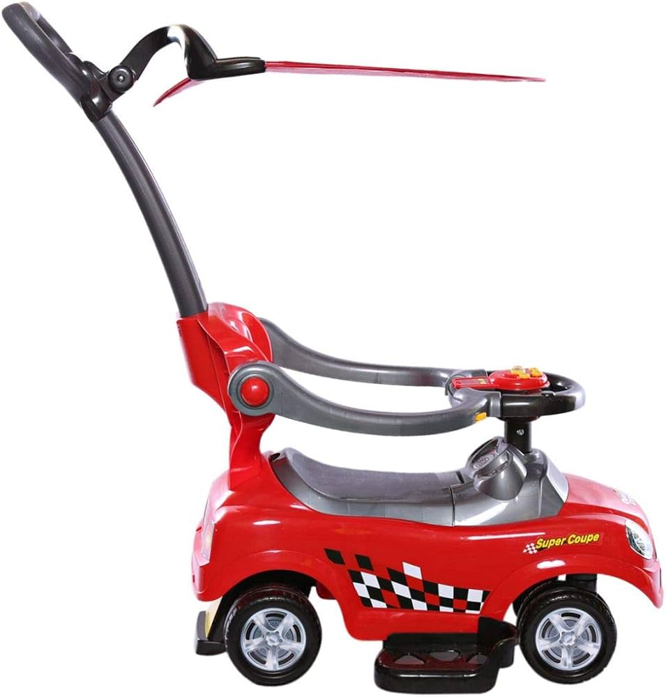 Amsham Sunshine Canpoy Coupe Pusher Car - Red