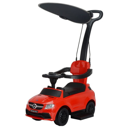 MERCEDES HANDLE WITH CANPOY PUSH CAR - RED