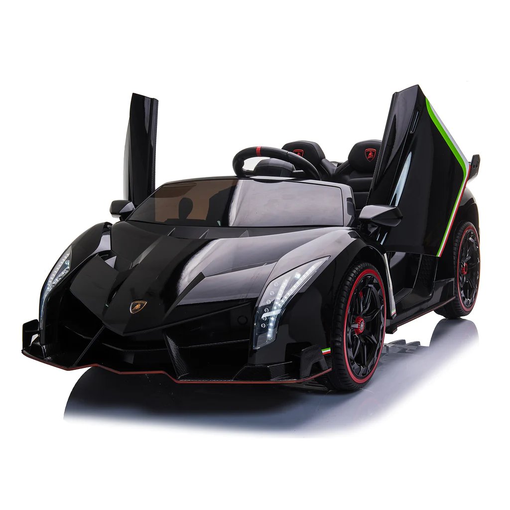 Lamborghini Veneno Kids Electric Car - Black (12V)