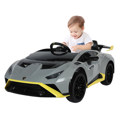 Lamborghini Hurcan STO Kids Car - Grey (12V)