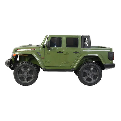 Licensed Battery Operated Jeep Rubicon Kids Car - Green (12V)