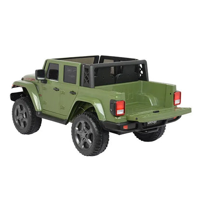 Licensed Battery Operated Jeep Rubicon Kids Car - Green (12V)