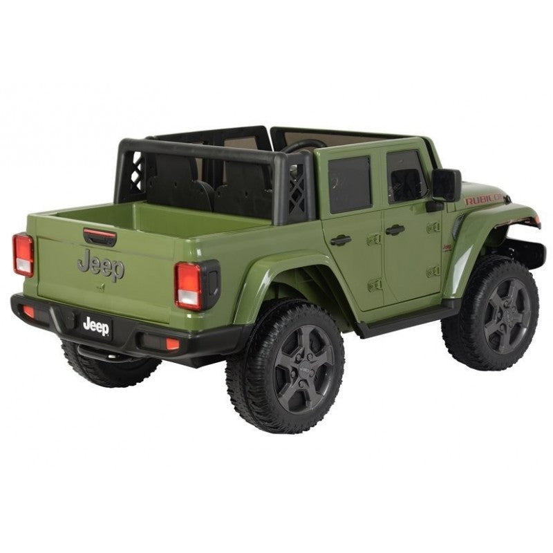 Licensed Battery Operated Jeep Rubicon Kids Car - Green (12V)