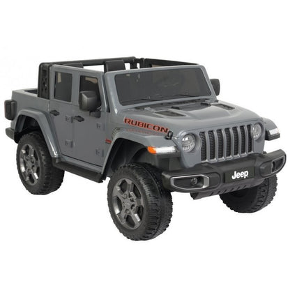 Licensed Battery Operated Jeep Rubicon Kids Car - Grey (12V)