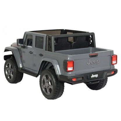 Licensed Battery Operated Jeep Rubicon Kids Car - Grey (12V)