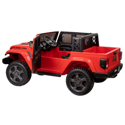 Licensed Battery Operated Jeep Rubicon Kids Car - Red (12V)