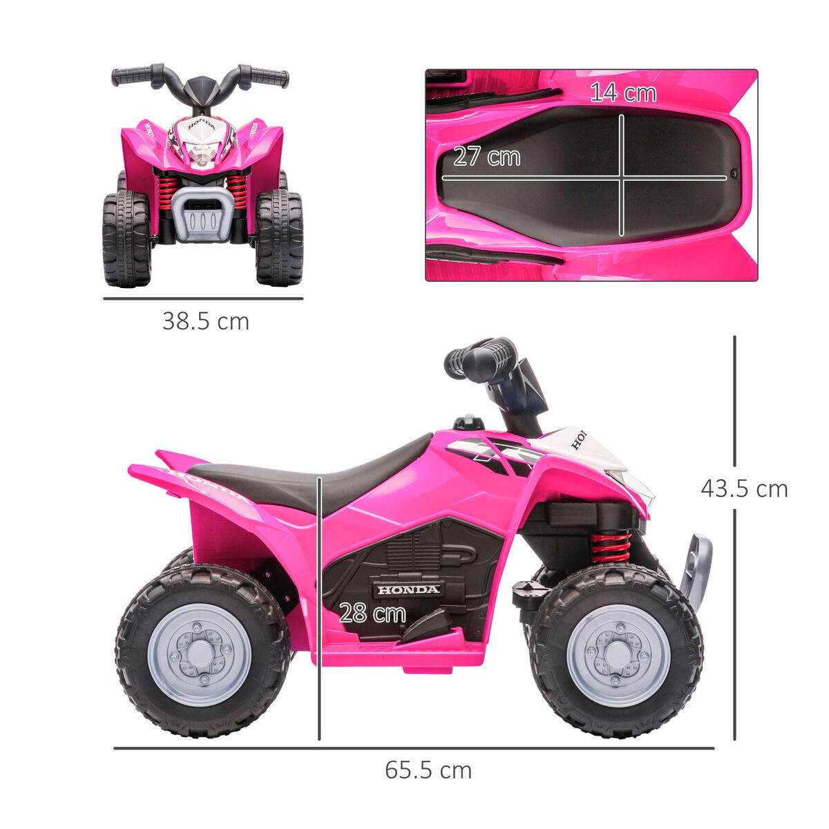 Honda Kids Quad Bike - Pink (6V)