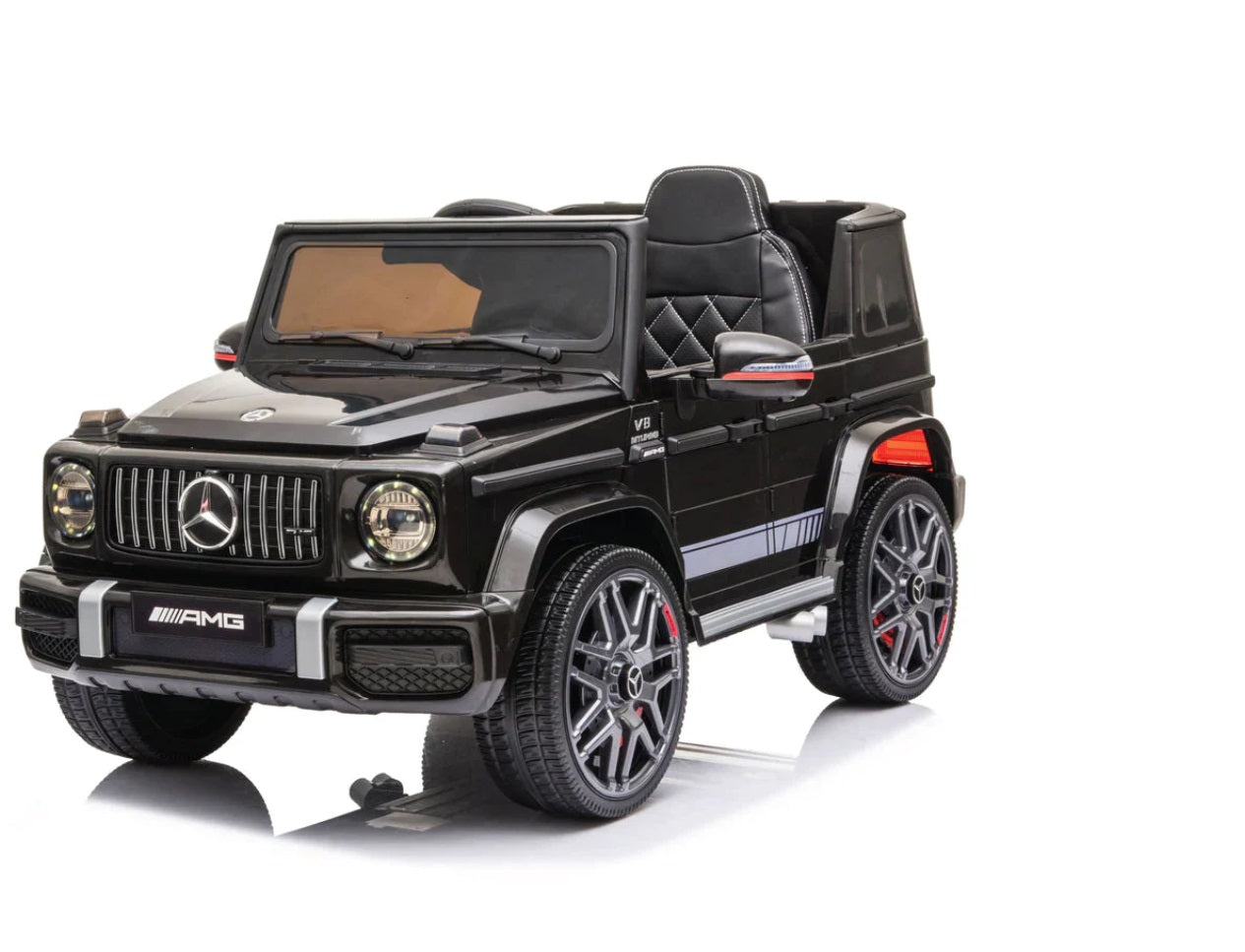 Mercedes G63 Kids Rideon Jeep Eva wheel /Letaher seat  - Black (12V)