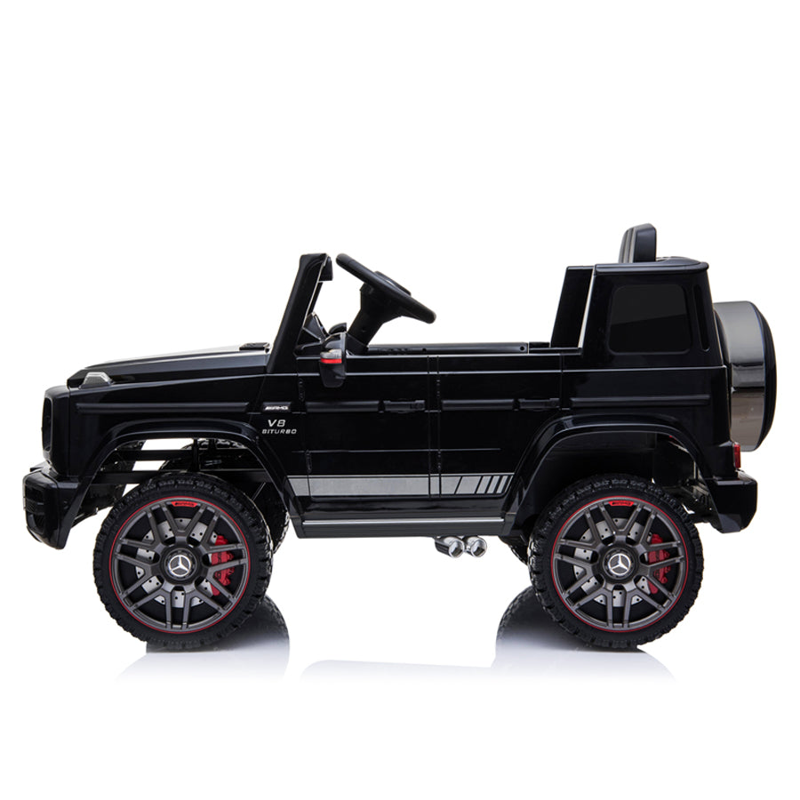 Mercedes G63 Kids Rideon Jeep Eva wheel /Letaher seat  - Black (12V)