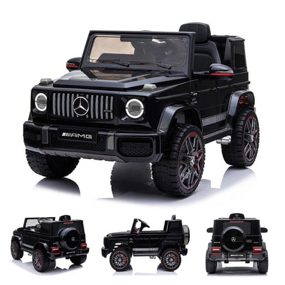 Mercedes G63 Kids Rideon Jeep Eva wheel /Letaher seat  - Black (12V)