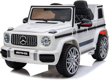 Mercedes G63 Kids Rideon Jeep Eva wheel /Letaher seat  - White  (12V)