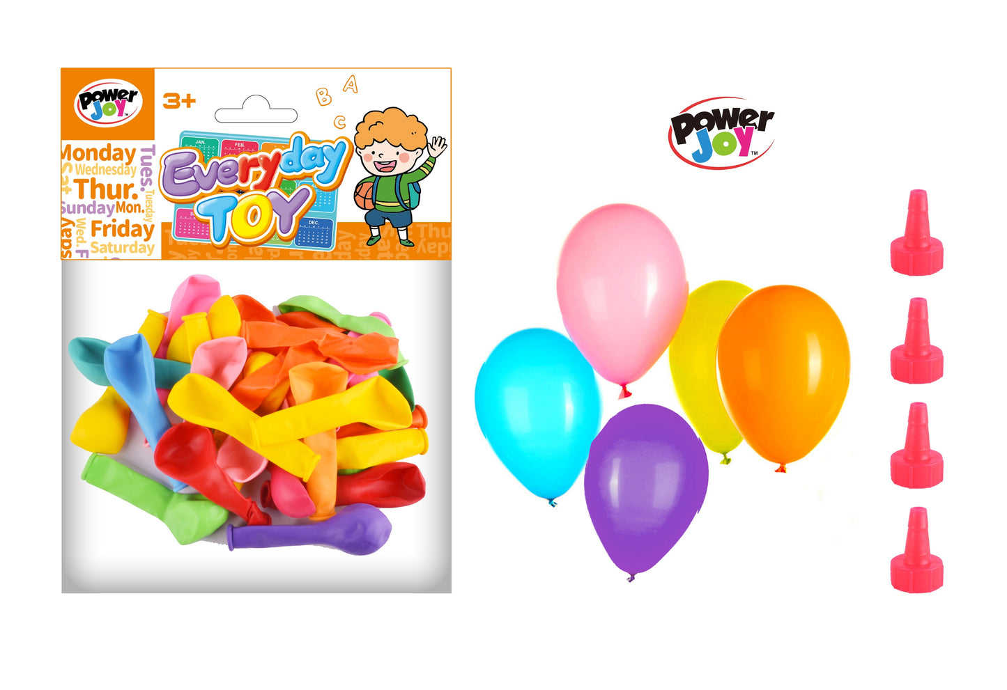 Power Joy Everyday Toy Balloon Set 40pcs  PP BAG