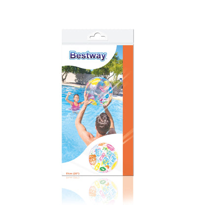 Bway Beach Ball Ast Designer 51Cm