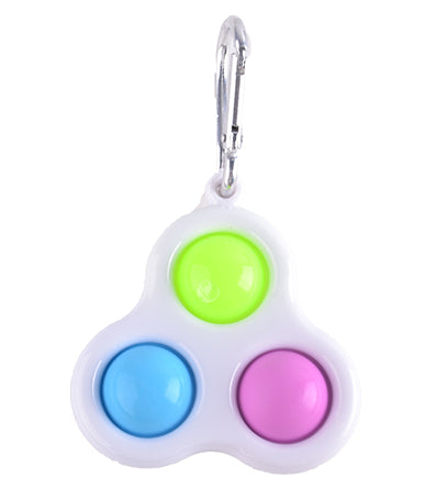 Power Joy Fidget Toy Dimple 3 Pop Keychain 1piece