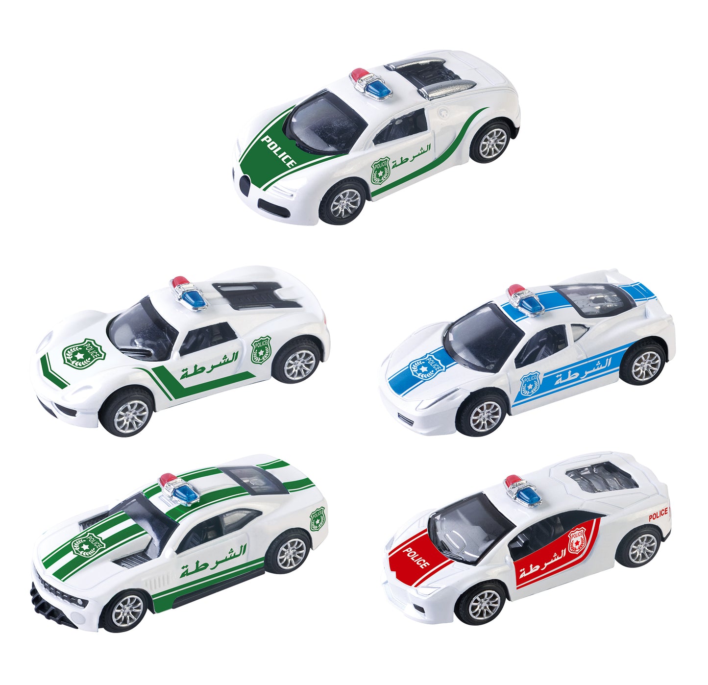 Power Joy Vroom Vroom Diecast UAE Police Car  Assorted (Style and Color May Vary)